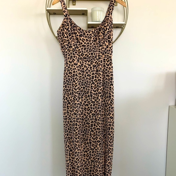 Code X Mode Leopard Print Bustier Midi Dress - Picture 5 of 13